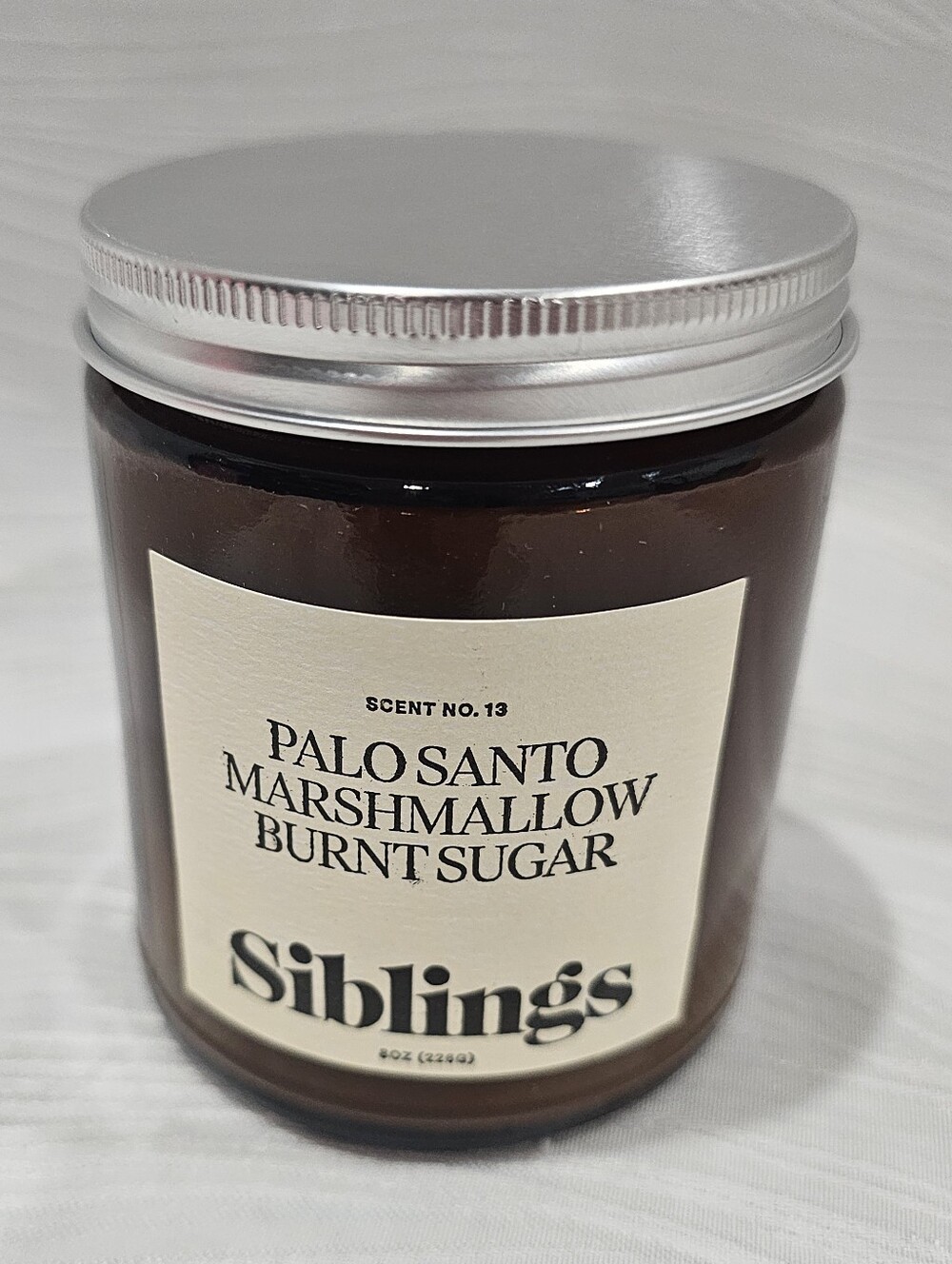 Palo Santo Marshmallow Burnt Sugar Scented Candle - Brown